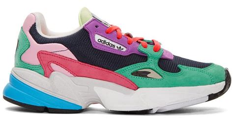 adidas originals multicolor falcon 90's low top sneaker|adidas falcon pink.